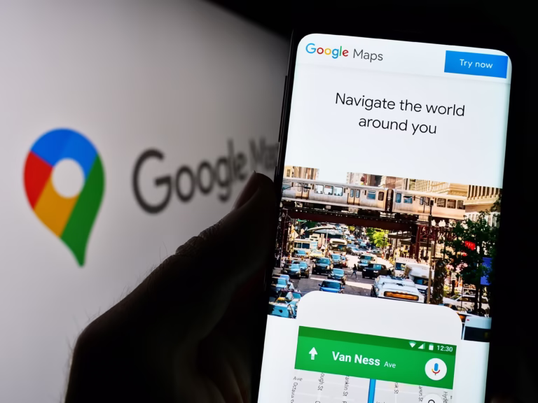google-maps-on-screen-in-front-of-logo